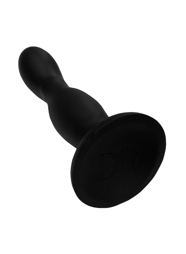 Dilly Curve Textured Anal Dildo With Suction Cup 16 cm