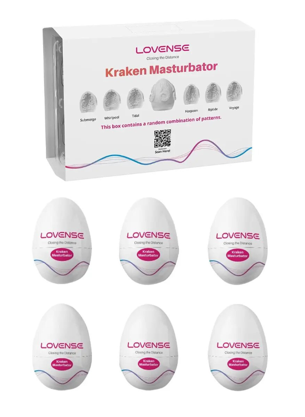 Lovense - Kraken Soft Stretchy Egg Masturbator Pack of 6