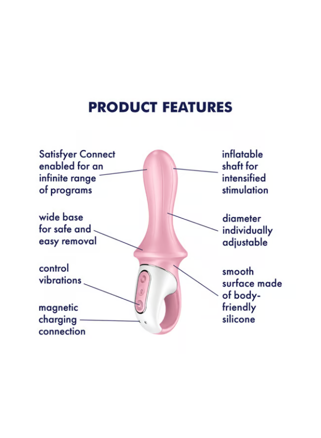 Satisfyer Air Pump Booty 5 App-Controlled Inflatable Anal Vibrator