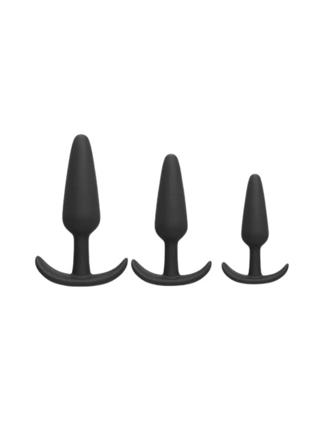 NOTI Noir Beginner Butt Plug with Curved base Set