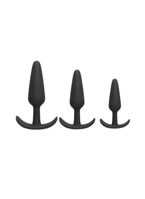 NOTI Noir Beginner Butt Plug with Curved base Set