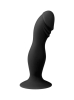 Dilly Slender Smooth Curved Silicone Dildo 15 cm Black