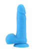 Dilly Hue Glow-in-the-Dark Classic Realistic Dildo Blue 20 cm Blue