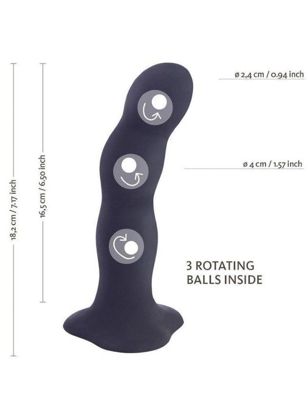 Fun Factory Bouncer Strap-On Dildo with Rumbling Balls