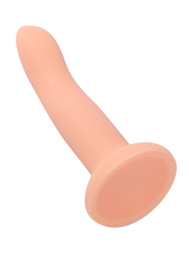 Dilly Hue Smooth Flexible Dildo Peach 16.5 cm