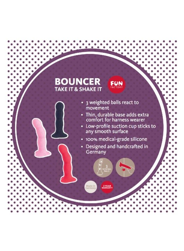 Fun Factory Bouncer Strap-On Dildo with Rumbling Balls