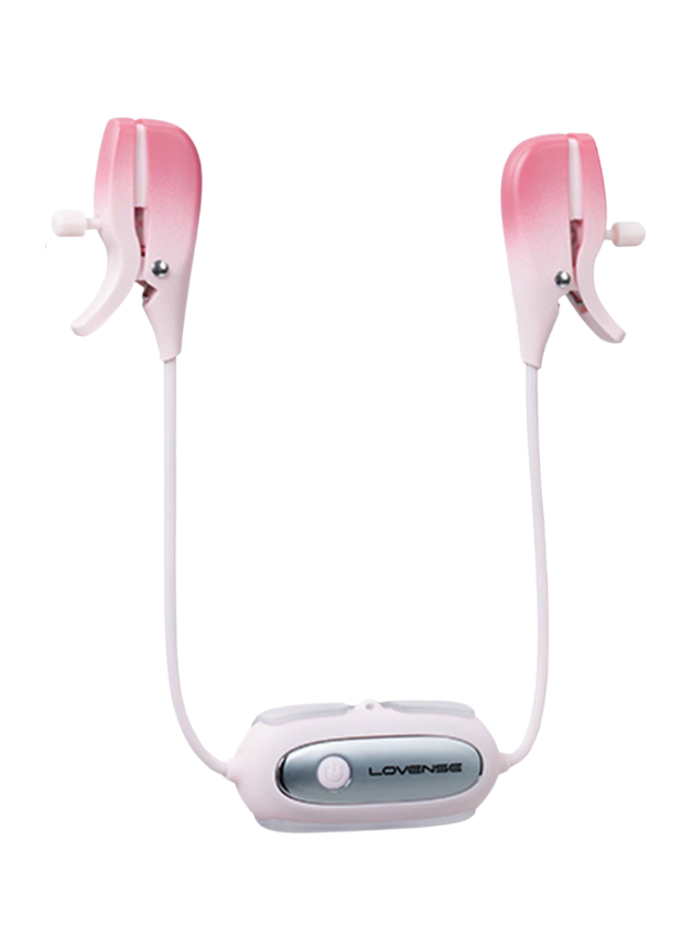 Lovense Gemini App-Controlled Vibrating Nipple Clamp Pink