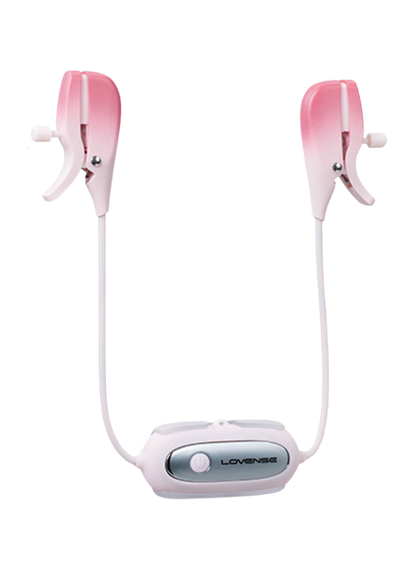 Lovense Gemini App-Controlled Vibrating Nipple Clamp Pink