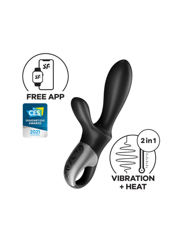 Satisfyer Heat Climax+ App-Controlled Rabbit Vibrator Black