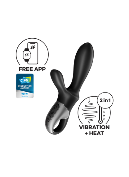 Satisfyer Heat Climax+ App-Controlled Rabbit Vibrator Black