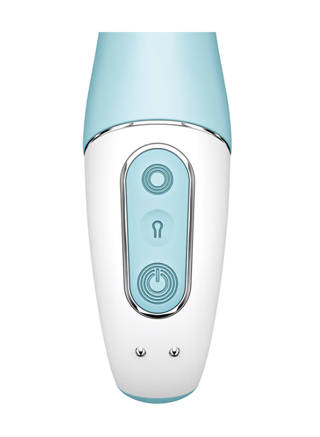 Satisfyer Air Pump Vibrator 5 App-Controlled Inflatable G-Spot Vibrator Light Blue