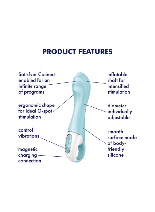 Satisfyer Air Pump Vibrator 5 App-Controlled Inflatable G-Spot Vibrator