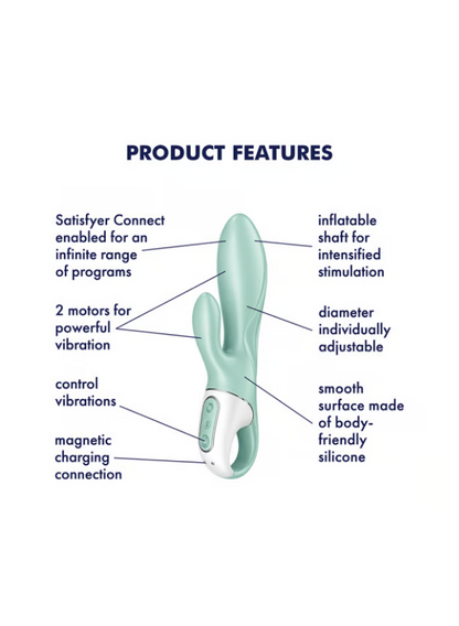 Satisfyer Air Pump Bunny 5 App-Controlled Inflatable Rabbit Vibrator