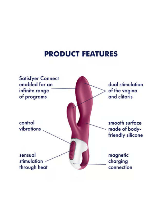 Satisfyer Heated Affair App-Controlled Rabbit Vibrator Red