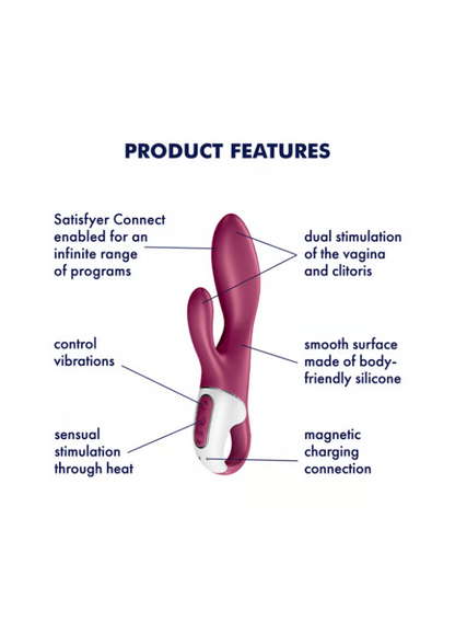 Satisfyer Heated Affair App-Controlled Rabbit Vibrator Red