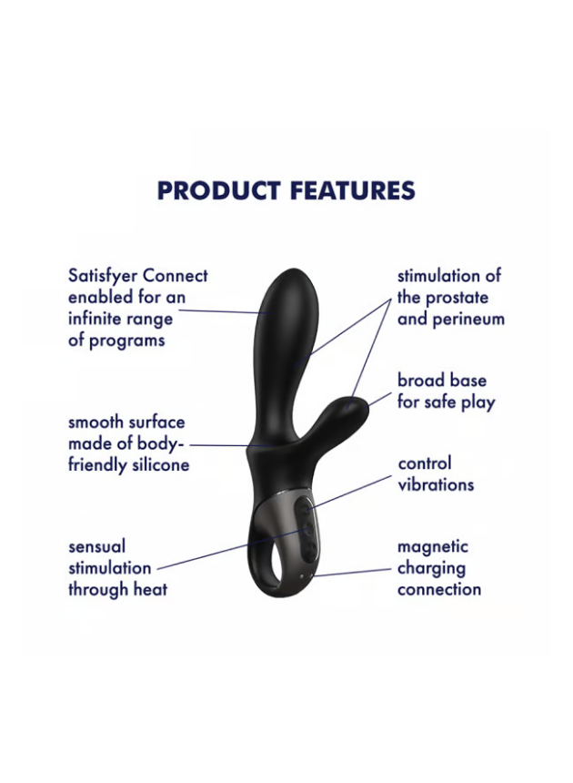 Satisfyer Heat Climax+ App-Controlled Rabbit Vibrator Black