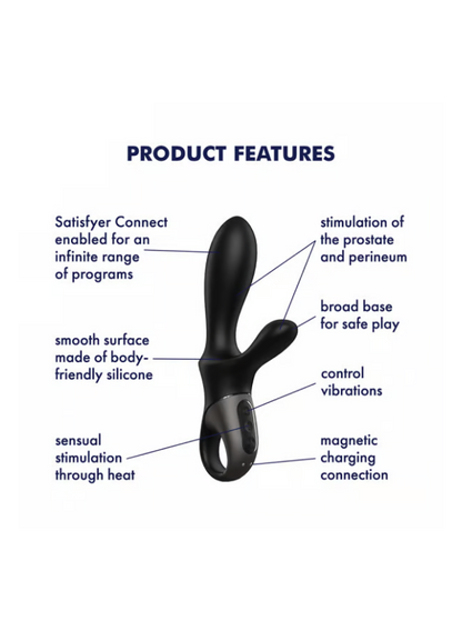 Satisfyer Heat Climax+ App-Controlled Rabbit Vibrator Black