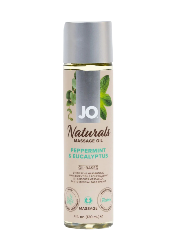 JO Naturals Peppermint & Eucalyptus Oil-based Massage Oil 120 ml