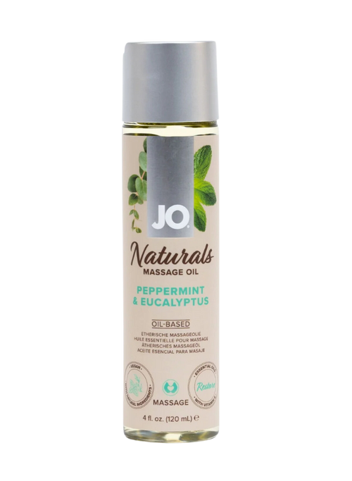 JO Naturals Peppermint & Eucalyptus Oil-based Massage Oil 120 ml