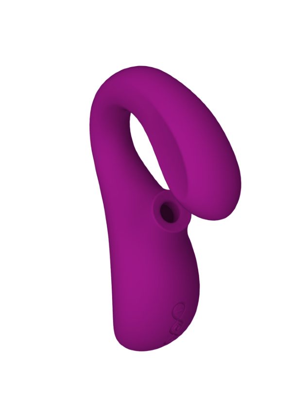 Lelo Enigma Dual Stimulation Sonic Vibrator Deep Rose