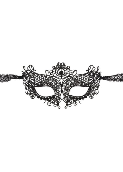 Cottelli Collection Embroidered Masquerade Mask (red-n-2)