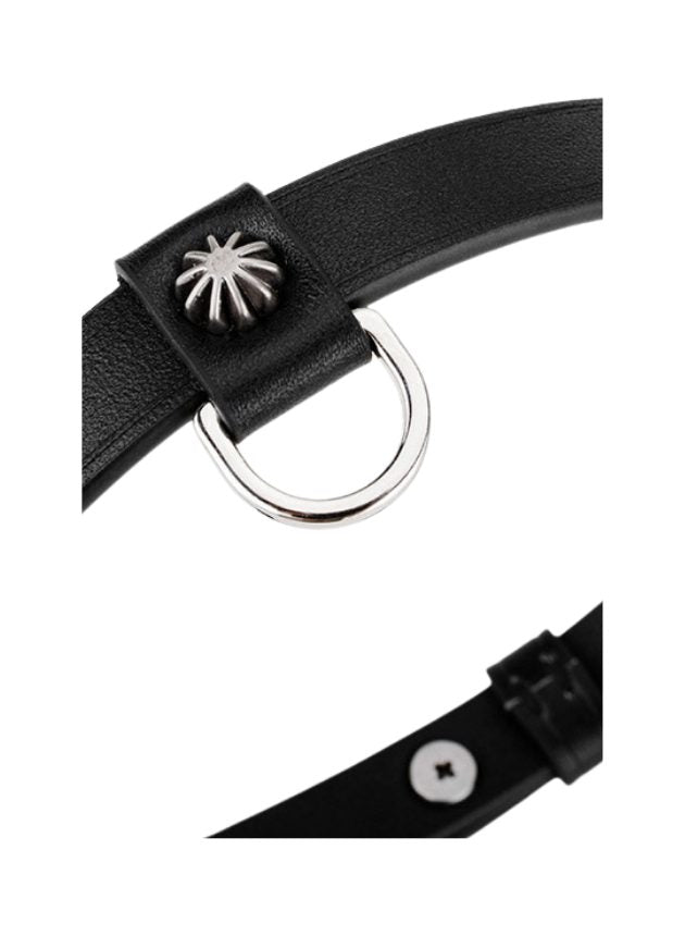 Obei Real Leather Collar Black (black-n-2)