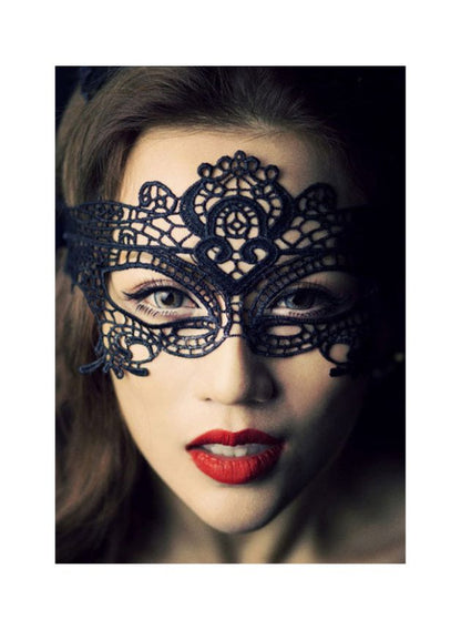 Obei Sinful Embroidered Silk Mask (black-n-2)