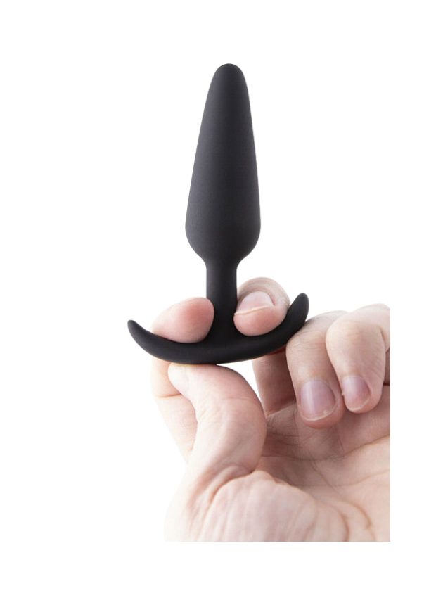 Noti Noir Medium Butt Plug With Curved Base 9 8 Cm (black-9.8 cm-3)