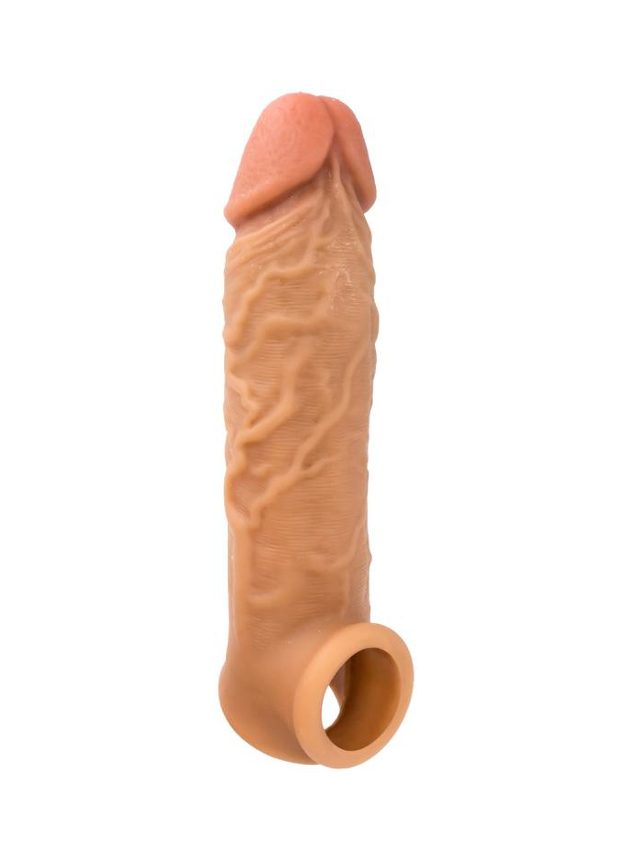 Dilly Realistic Penis Sleeve With Ball Loop 16 5 Cm (flesh-16.5 cm-1)