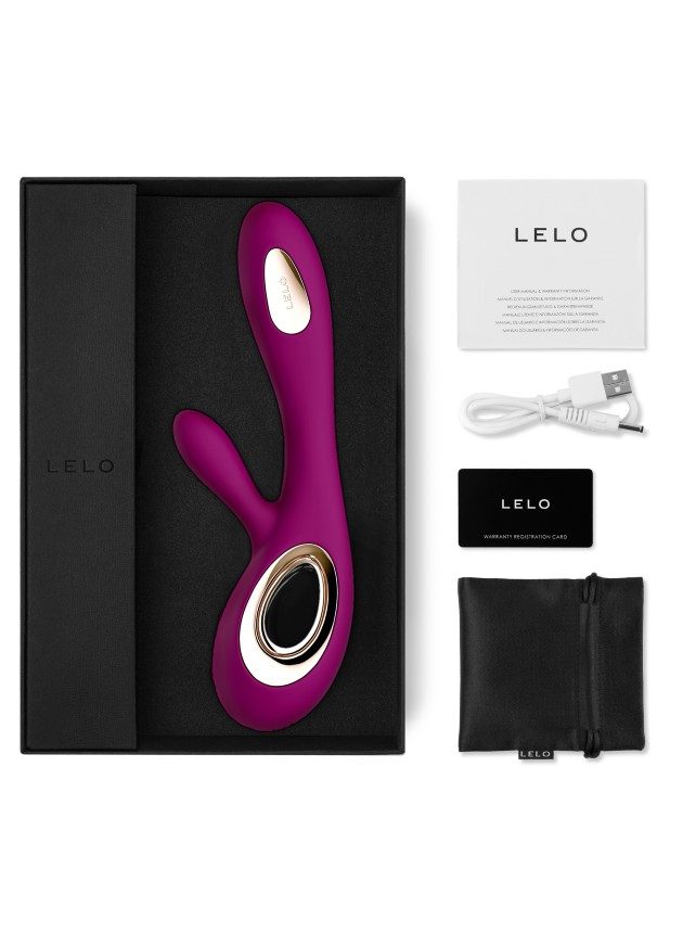 Lelo Soraya Wave Deep Rose G Spot And Clitoral Rabbit Vibrator (deep rose-n-4)