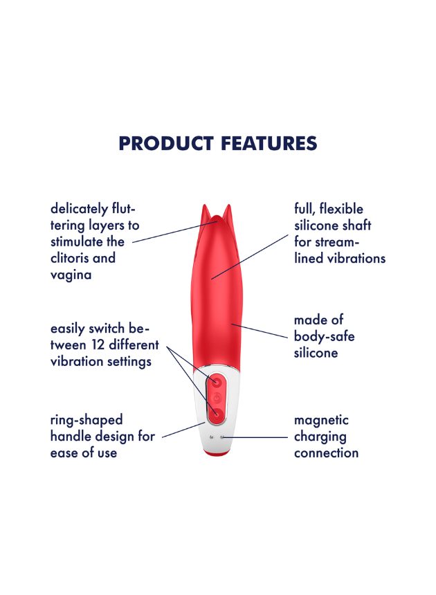 Satisfyer Power Flower Vibrator (red-n-6)