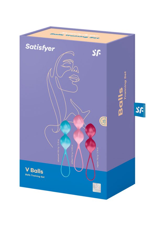 Satisfyer V Balls Training Double Kegel Balls Set Of 3 (color-set-5)