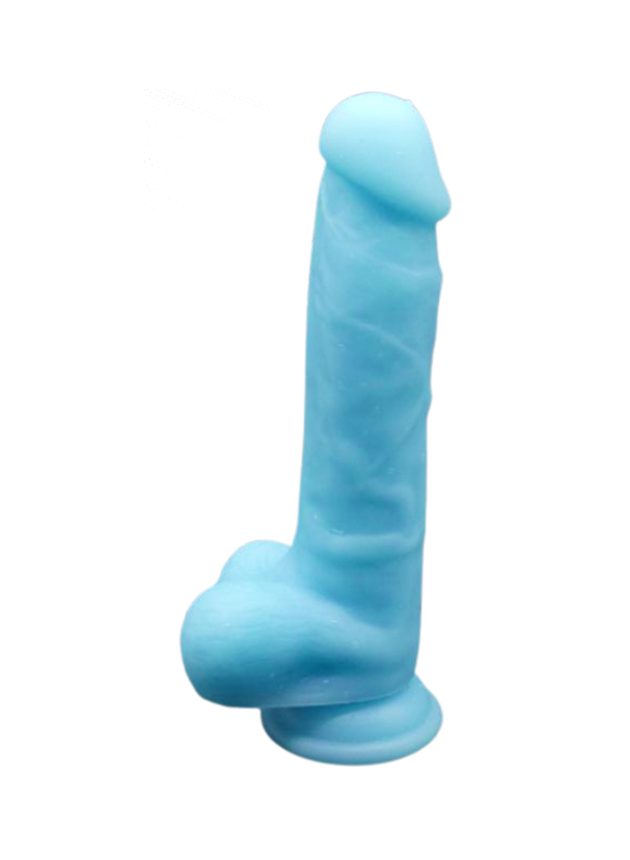 Dilly Glow In The Dark Dildo With Suction Cup (blue-n-1)