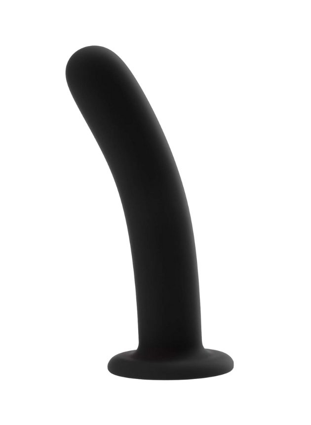 Dilly Slender Smooth Silicone Dildo Medium (black-medium-1)