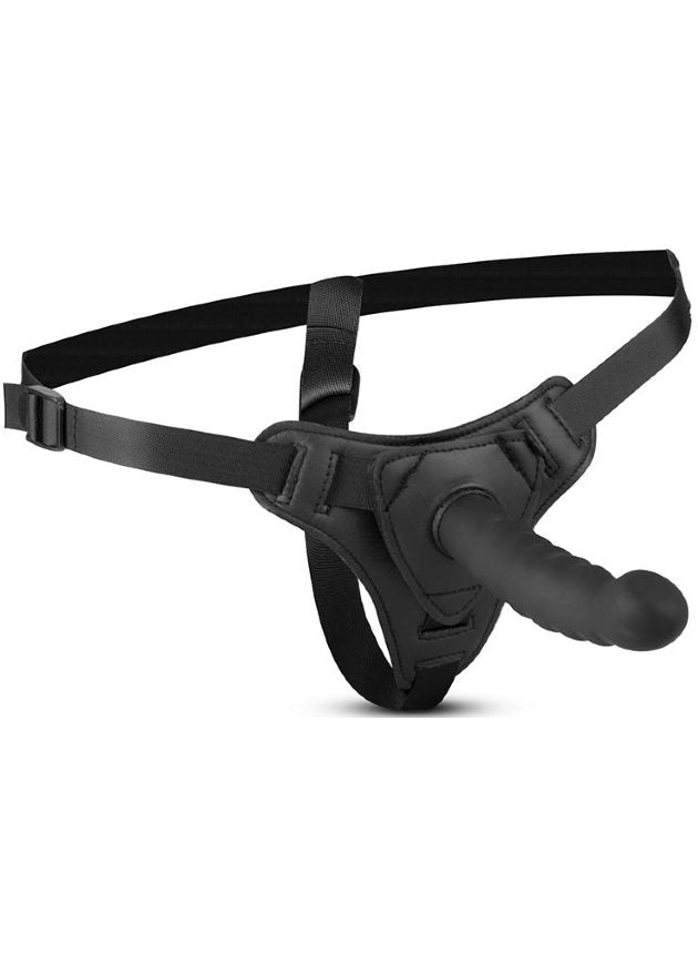 Basiks Strap On Harness With Curved Dildo (n-n-1)