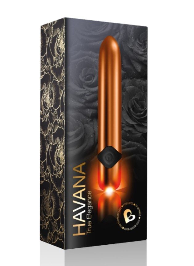 Rocks Off Havana Orange Gold 10 Speed Vibrator (gold-n-3)