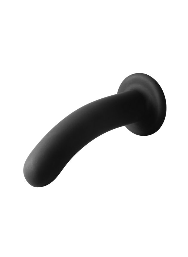 Dilly Slender Smooth Silicone Dildo Medium (black-medium-3)