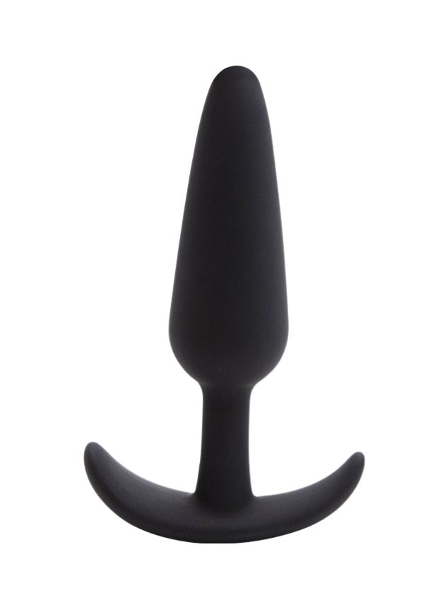 Noti Noir Large Butt Plug With Curved Base 12 3 Cm (black-2.3 cm-1)