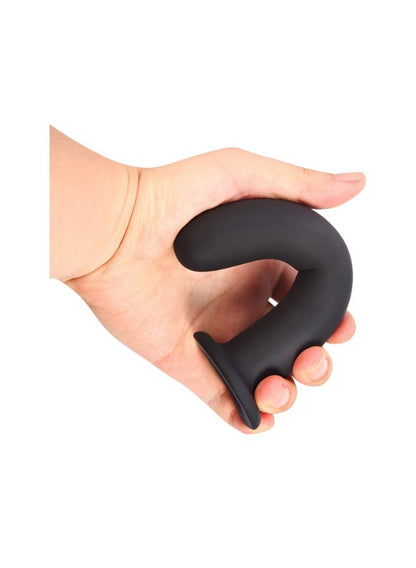 Dilly Slender Smooth Silicone Dildo Large (black-large-4)