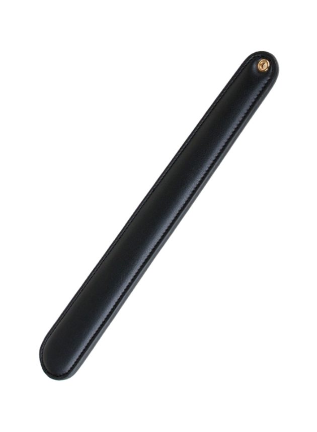 Obei The Beginner Real Leather Spanking Paddle (black-n-3)