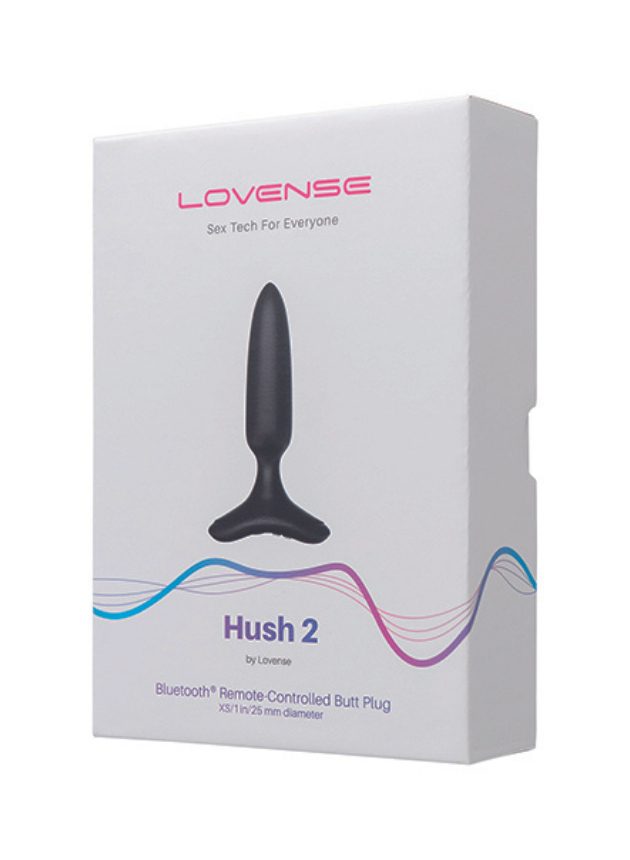 Lovense Hush 2 Bluetooth Remote Controlled Wearable Butt Plug (black-1 in-5)